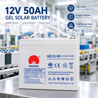 Batteries au plomb-acide GEL scellées sans entretien 12V 50Ah 60Ah 100Ah 200Ah pour stockage d'énergie solaire et systèmes UPS de secours