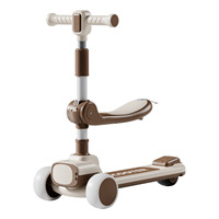 Trottinette à hauteur réglable pour enfants et tout-petits, trottinette à 3 roues pour l'extérieur avec guidon pliable à un bouton