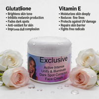Meilleure Crème Visage pour Femmes Exclusive Active Intense au Glutathion et Vitamine E Estompe les Taches Brunes Réduit les Rides Hydratante