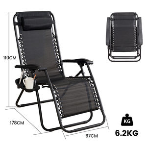 Ghế thư giãn xếp gọn ngoài trời hiện đại, câu cá, không trọng lực, dùng cho sân vườn, bãi biển, phòng ngủ - Product Image 6