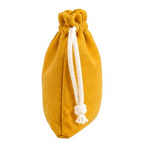 Sac cadeau en coton vert olive avec cordon de serrage, logo personnalisé, durable, écologique, petite pochette anti-poussière en coton mousseline - Product Image 4