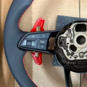 Volante Deportivo de Cuero de Alta Calidad con Base Plana para <span class=keywords><strong>Audi</strong></span> A4 A5 A6 A7 Q3 Q5 A3 S3 S8 R8 S6 S7 2015 2016 Personalizado - Product Image 3