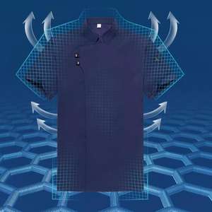 Uniforme de chef d'été à manches courtes et à séchage rapide pour les vêtements de travail de cuisine en maille respirante unisexe avec poches - Product Image 2