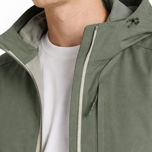 Chaqueta Softshell para Hombre - Parka Cortavientos con Capucha y Bloques de Color, Ligera e Informal para Viajes Diarios - Logotipo Personalizado - Product Image 6
