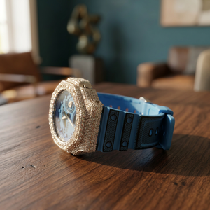 Montre Squelette Personnalisable de Luxe, Classique, Antique, Business, Plongée, Hip Hop, pour Couple, Or Rose, Diamant, Quartz Numérique - Product Image 2