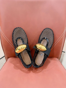 Alaias - Zapatillas de Ballet Retro de Piel de Oveja Tejida con una Sola Tira, Versátiles, de Moda para Mujer, con Diseño Calado - Product Image 2