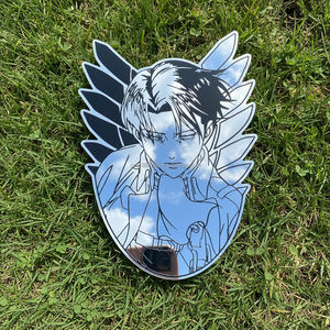 <span class=keywords><strong>Miroir</strong></span> en forme d'anime Attack on Titan, robuste et durable, logo personnalisé, <span class=keywords><strong>miroir</strong></span> vintage de dessin animé pour la décoration murale de la maison et des magasins - Product Image 1