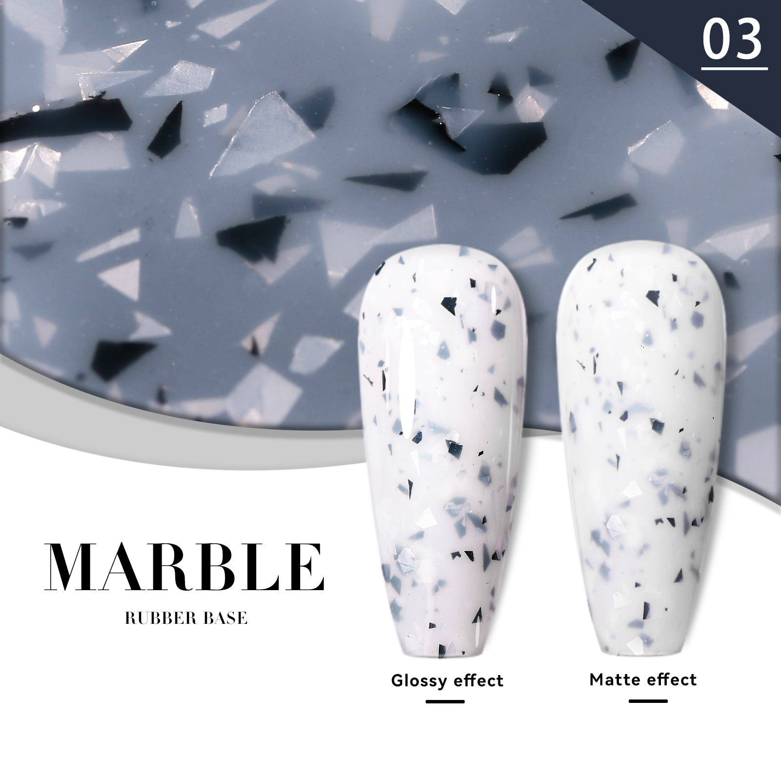 # 03 Base en caoutchouc marbré