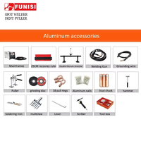 Machine à tirer les bosses FUNISI F90ES+6100 avec kit d'outils de réparation de carrosserie automobile en aluminium, fer et acier