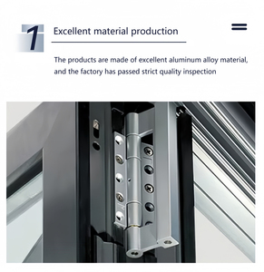 Cửa gấp kính cường lực hai lớp hiện đại cho phòng ngủ nhà bếp biệt thự ngoại thất Hợp kim nhôm với phương pháp có thể gập lại - Product Image 5