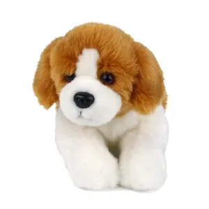 Cães de pelúcia de brinquedo macio animados com cabeça grande