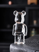 Figurine d'art déco en verre cristal sculpté à la main, ours exquis, cadeau haut de gamme pour mariage, anniversaire, entreprise, décoration moderne