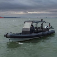 Bateau semi-rigide gonflable en Hypalon Orca de 8,6 m avec coque en aluminium pour les opérations de sauvetage en mer, les interventions incendie et les interventions d'urgence