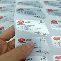 Electronic Thermometer Outer Label PVC Self Adhesive Matte Silver Tear-Resistant Dirt & Oil Proof Colorful Options