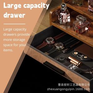 Organizador de Perfumes de Madera de Múltiples Niveles con Cajón, Estante de Almacenamiento de Cosméticos, Organizador de Escritorio de 4 Capas, Organizador de Maquillaje - Product Image 4
