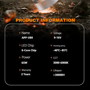 Ake V89 130w 車用LEDヘッドライト H7 9005 H1 アプリ対応 多色 自動車用LEDバルブ H4 LEDヘッドライト マルチカラー アプリ制御 - Product Image 2