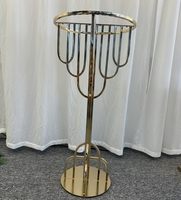 Vente en gros Centres de table de mariage Porte-fleurs en métal doré Vase à fleurs Décoration de mariage Centres de table