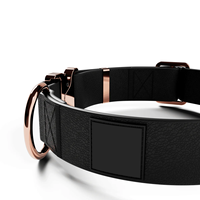 Collier pour chien en PVC robuste avec boucle en métal, anneau en D, zone plate pour fixation de laisse, accessoire pour animaux de compagnie pratique et élégant