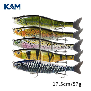 Esche da Pesca in Mare di Grandi Dimensioni KAM 57g Esche Biomimetiche Multi-sezione, Esche Dure per Spigola, Kingfish, Dogfish. - Product Image 1