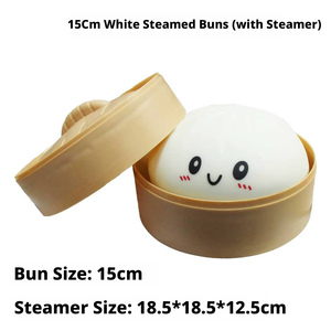 Cross-border Extra Large Simulated Bun Squeezing Toy Stress-relief Flour Ball Slow-<b>rebound</b> Prank Decompression Toy with Steamer - Product Image 6