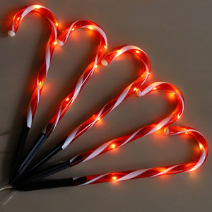 Lámpara Solar de 8 Modos, Color Caramelo, Recargable, 3500K, Luz Blanca Cálida, IP65, Impermeable, LED, Decoración Navideña para Exteriores, Jardín - Product Image 5