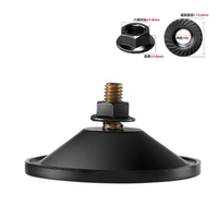 Ventouse transparente en PVC de 5,5 cm, robuste et épaissie, avec vis M6, pour pieds de meubles et tables, avec tige de 6 mm, noire