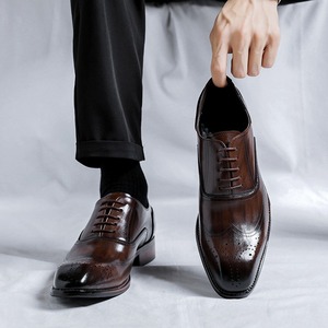 Zapatos Formales de Negocios para Hombre, Primavera-Verano, Zapatos Oxford con Punta Cuadrada para Novio, Zapatos Derby de Alta Gama, Ligeros, Transpirables y Antideslizantes - Product Image 6