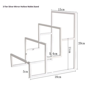 Deyi 3-lagiger Gold Metall Kupplungs halter Riser Wallet Display Rack für grenz überschreitende Einkaufs zentrum Kleidung - Product Image 5