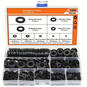 Nylon <b>Flat</b> Washer Set M2 M2.5 M3 M4 M5 M6 M8 M10 700Pcs <b>Boxed</b> Assorted Size - Product Image 3