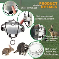 2 Paket Perangkap Tikus Baja Anti Karat dengan Pegas untuk Groundhog, Tikus Tanah, Tupai, Possum - Penggunaan Luar Ruangan, Mudah Dipasang (6"x6"x2")