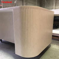 Design brillant blanc gravé Corian Surface solide clinique médicale de la peau bureau de réception meubles de salon