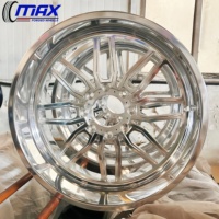 Jantes en alliage d'aluminium forgé 20 22 24 26 28 pouces 8x6.5 8x180 à déport profond pour camion GMC Sierra 1500 Silverado 1500 2500 3500
