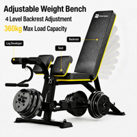 Banc de musculation pliable antidérapant, réglable, écologique, durable, 800 lb, multifonctionnel, pour haltères et barres, structure en acier, pour la maison
