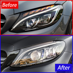 Accesorios para Faros Delanteros de Automóviles para Benz Clase <span class=keywords><strong>C</strong></span> W205 C200 C260 C300 2015-2021, Conjunto de Lámparas de Coche con Lente de Proyector LED Mejorado - Product Image 5