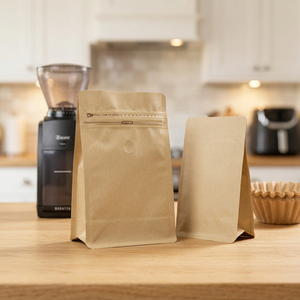 Bolsas para Granos de Café a Prueba de Humedad con Válvula, Ecológicas, de Fondo Plano, Resistentes y de Alta Calidad, 125g 250g 500g 1000g, 50 Unidades, Disponibles - Product Image 1