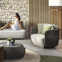 Meubles de jardin modernes Offre Spéciale canapé d'extérieur en aluminium pour hôtel ensembles de jardin en corde tissée de luxe ensemble de mobilier d'extérieur pour hôtel