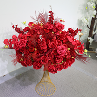 Fabricant de fleurs artificielles en gros vend des boules de fleurs en soie de haute qualité pour la décoration de mariage et de table