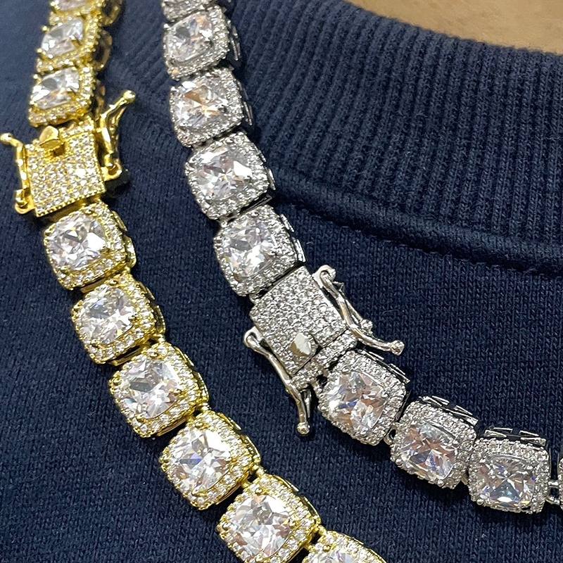 Clustered Tennis Chain - Shining Jewelry for Men & Women