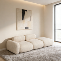Canapé modulaire en forme de I PZCN HOME, fauteuil en tissu chenille, ensemble de canapés sectionnels pour salon, pour hôtel