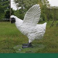 Sculpture d'animaux artisanaux (Coq, Caille, Pigeon, Caille-faisan) durable pour jardin, cour, vitrine, parc, mobilier public, statue paysagère