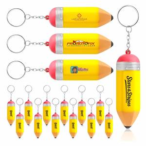 Juguete Antiestrés Personalizado con Forma de Lápiz y Llavero, Colgante de Llavero con Forma de Bombilla, Regalos Promocionales, Juguete de Espuma de PU para Aliviar la Ansiedad - Product Image 1