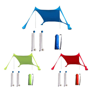 UV50 Parasole Lycr un Tratto Del Sole Tenda Della Spiaggia Con Poli Sacchi di Sabbia di Ancoraggio - Product Image 1