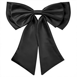 Cutecrop Imported Satin Bowknot <b>Dress</b> with <b>Detachable</b> Removable Bow <b>Train</b> Tails for <b>Wedding</b> - Product Image 1