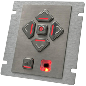 Teclado de navegación de audio con retroiluminación ajustable 6 teclas ADA y EAA, compatible con personas con discapacidad visual para quiosco de autoservicio
