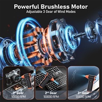 Mini souffleur d'air LED électrique turbo avec moteur sans balais sans fil 9000 tr/min, portable, pour le nettoyage de clavier et le déneigement