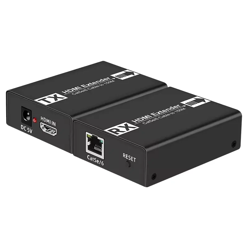 SY HDMI genişletici, 1080P verici ve alıcı 150 metreye kadar (49,), RJ45 Cat5e/6/7 Ethernet LAN kablosu üzerinden HDMI Ethernet