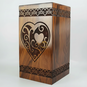 Urnas de Cremación de Madera Marrón de Estilo Americano Moderno Hechas a Mano de Súper Calidad para Hombres y Mujeres Adultos, Artículos Funerarios con Logotipo Personalizado - Product Image 1