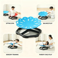 Chaise tournante sensorielle phosphorescente pour enfants, siège pivotant pour tout-petits, base robuste en plastique et métal, tabouret d'équilibre intérieur/extérieur