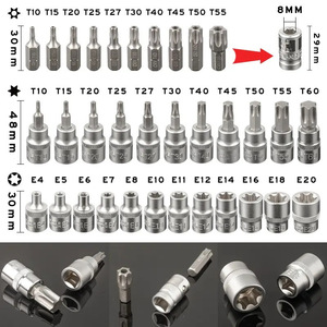 34Pc <b>Screwdriver</b> Socket <b>Set</b> 1/4 In Chrome Vanadium Steel <b>Bits</b> For Mechanical And Automotive Repair Tool Case - Product Image 2