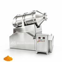 Mélangeur automatique haute capacité 2D à mouvement oscillant rotatif, roulement à billes en acier inoxydable de qualité alimentaire pour farine, lait en poudre, protéines en poudre